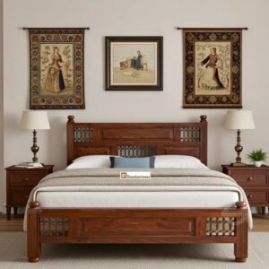 BED IRON JALI - bringing timeless traditional vibes to your bedroom Queen size bed